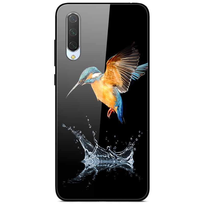 For Xiaomi Mi A3 Cases 9SE 9Lite Fashion Tempered Glass Hard Back Covers for Xiaomi Mi 9 SE Phone Cases Bumper Fundas Coque MiA3