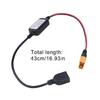 Кабель-преобразователь напряжения с 60-контактным разъемом и портом USB-A, преобразующий входное напряжение батареи DC12-24 В в выходное 5 В для подключенного устройства