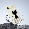 For iPhone 17 Air Case Black Cat on the Wall Pattern Printing Straight Edge TPU Phone Back Cover