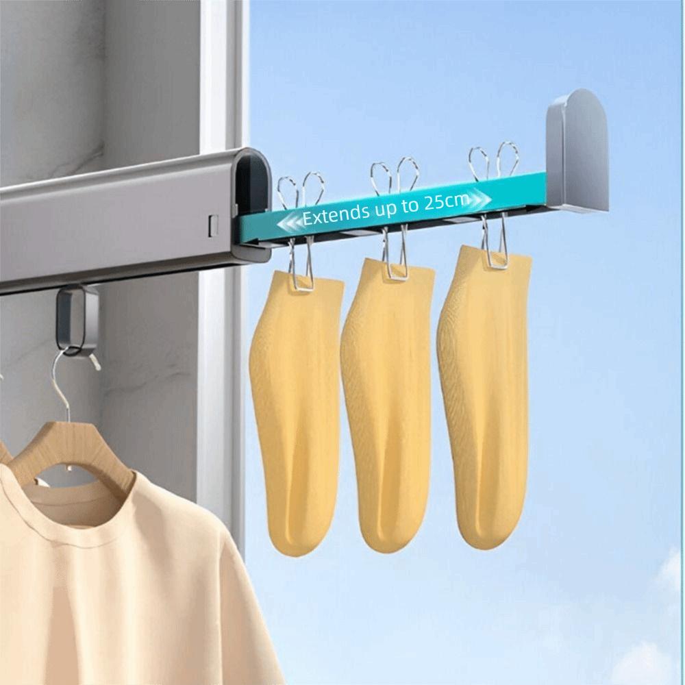 Wall Mounted Folding Clothes Rack Large Capacity Laundry Hanger Lingerie