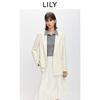 LILY Minimalist Silhouette White Suit Jacket