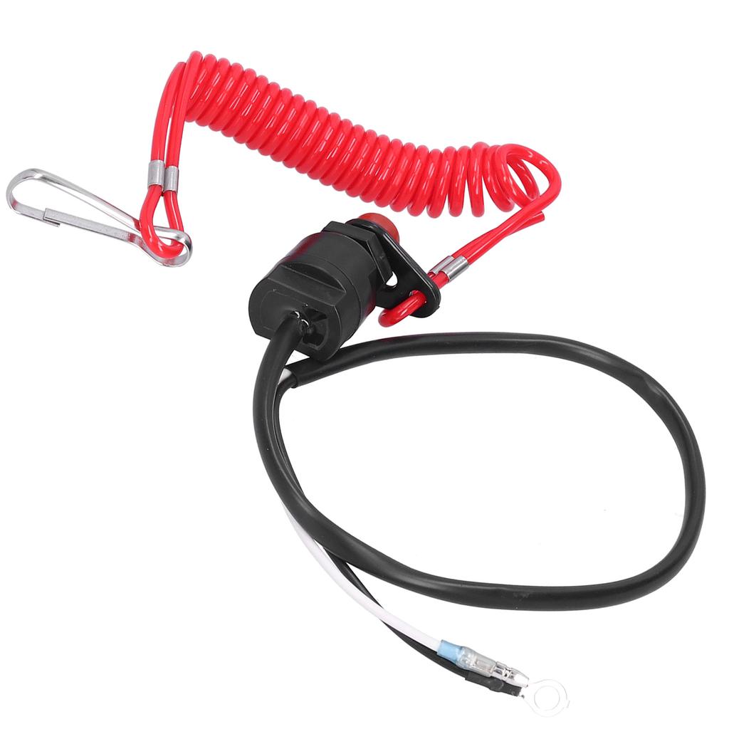 Universal Boat Outboard Engine Motor Kill Stop Switch With Safety Tether Lanyard Kit