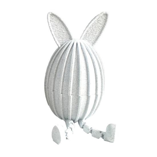 Заполняемое пасхальное яйцо, напечатанное на 3D-принтере, шарнирный гибкий пасхальный кролик с подвижными суставами для декора стола, наполнители для пасхальной корзины, подарки для детей и взрослых