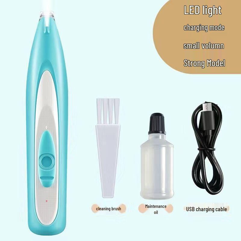 Светодиодный электрический триммер для ухода за домашними животными: Бритва и кусачки для ногтей с защитой от защемления для кошек и собак