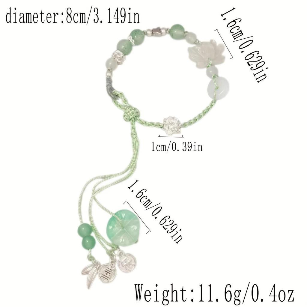 Новый плетеный браслет с бахромой и лотосом из бисера, модный регулируемый браслет в стиле ретро, ​​женские подарки на праздник и вечеринку