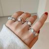 Irregular Opal Ring Trendy Elegant Simple Women Punk Lava Texture Handmade Rings Girls Party Jewelry Gifts Accessories
