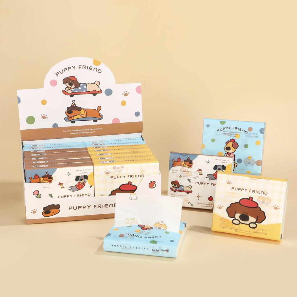Sausage Dog Cartoon Portable Tissue Bag for Kids