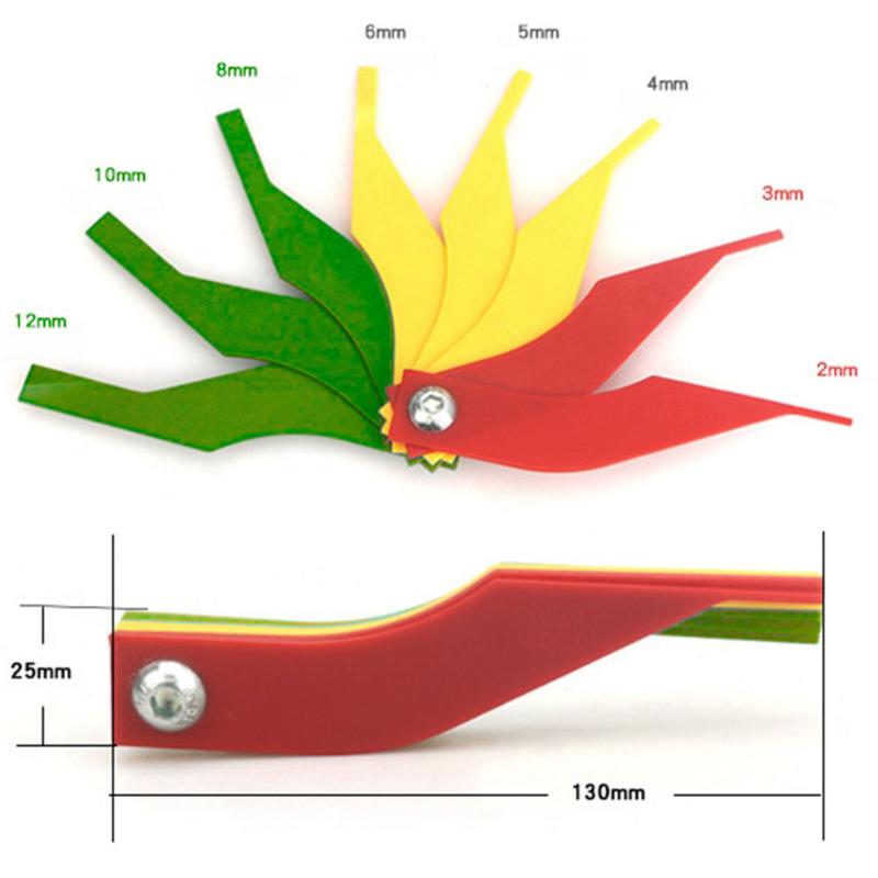 New 8 In 1 Brake Pad Measuring Tool Gauge Feeler Tester Scale Lining Thickness Wear Meter Thickness Gauge Handy Measuring