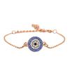 Дизайнерский женский браслет Estele с покрытием из розового золота Evil Eye