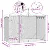 Outdoor Dog Kennel with Roof Silver 3 x 1.5 x 2.5 m Galvanized Steel