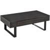 Coffee Table Living Room Table with Drawer, Modern Sofa Table with Metal Frame, Side Table, Coffee Table for Living Room 110 x 60 x 40 cm, Dark Grey