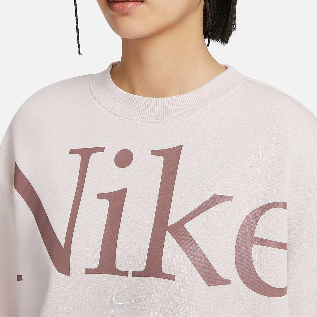 Nike Alphabet Crew Neck Casual Long Sleeve Толстовка Женская Топы Дымчато-фиолетовый FN3655-104