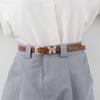 Imitation Leather Women Belt Butterflies Buckle Adjustable Length Waist Band Dress Shirt Tops Versatile Belt