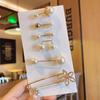 4/6Pcs Women'S Clothing Brooch Set Pearl  Brooch Tightening Waist Pin