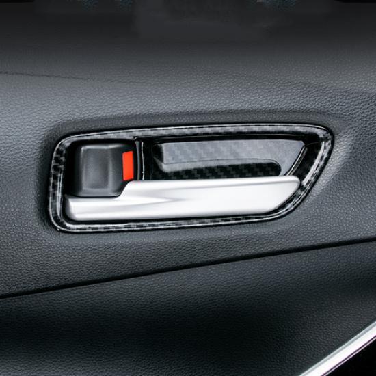 For Toyota Corolla -2026 Carbon Fiber Inner Car Door Handle Bowl Cover Trim
