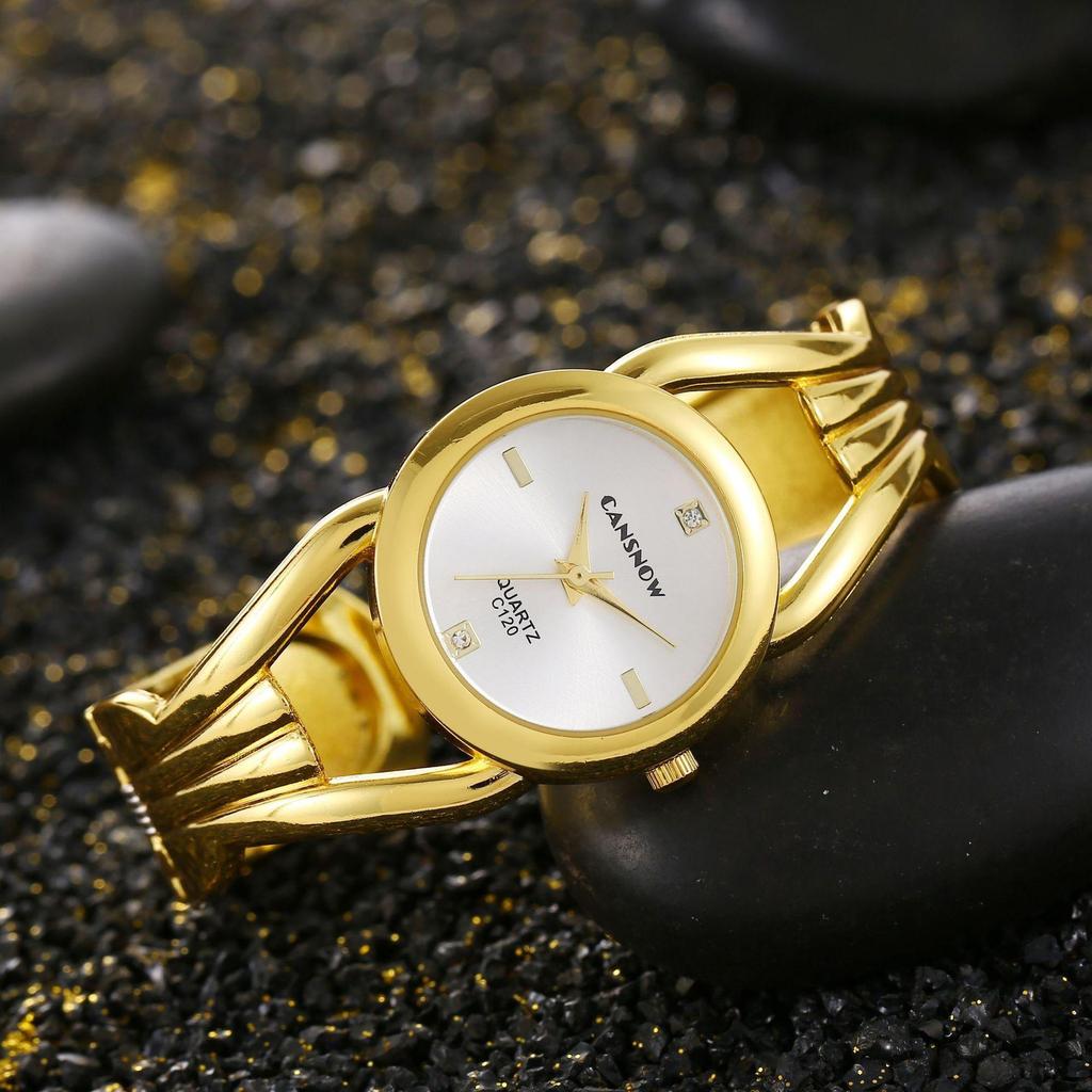 Новые роскошные модные женские кварцевые часы с круглым циферблатом и стразами, элегантные женские часы, женские наручные часы с золотым браслетом