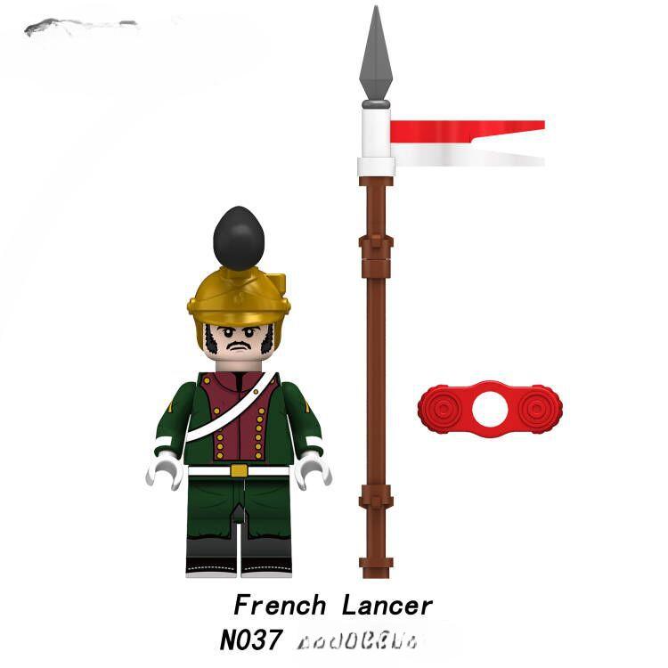 Наполеоновские войны, военные солдаты, строительные блоки, WW2, мини-фигурки, французские, британские, стрелковые винтовки, оружие, игрушки для детей