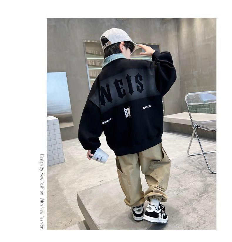 Новый свитер-поло для мальчиков 2025 - Весенне-осенний стиль, модная футболка для больших мальчиков