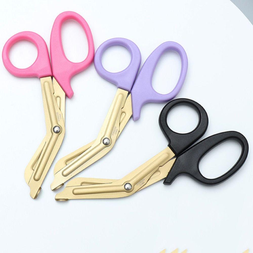 18cm Trauma Shears Titanium plating Bandage Scissors Compact Nurse Scissors