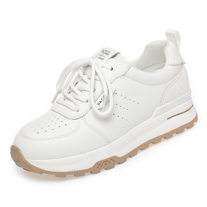 Fashion Spring Autumn Casual Soft Sole Lace-Up Small White Shoes All Match Sports Shoes Light Ladies Casual Board Shoes Mother Shoes