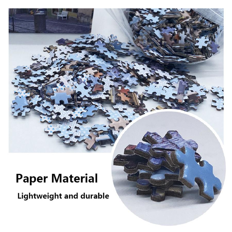 1000 шт. головоломка с картиной маслом для взрослых, бумажная головоломка, всемирно известные картины, звездный город, кувшинка, снежные мангровые деревья