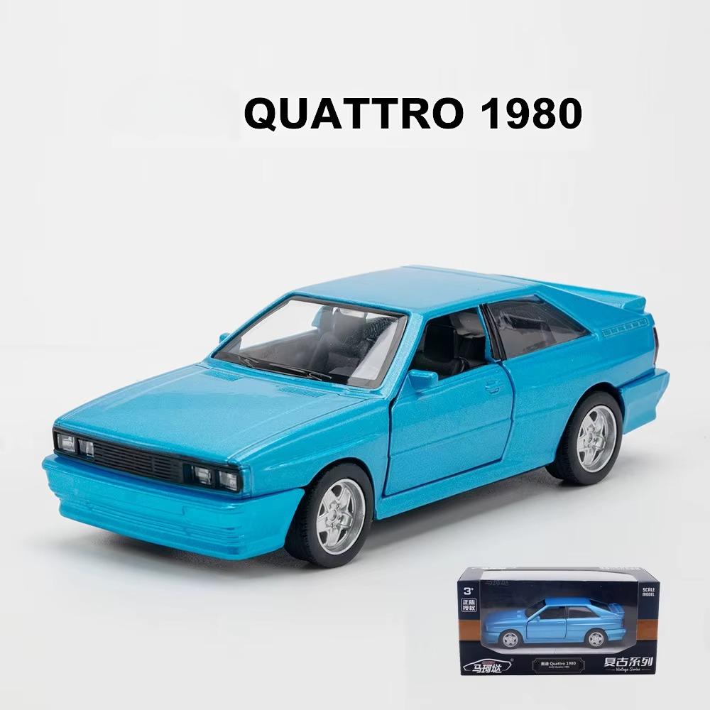 1/36 масштаб Quattro 1980 литые модели автомобилей игрушечные литые транспортные средства модель открывающиеся двери инерционный спортивный автомобиль для детей подарок