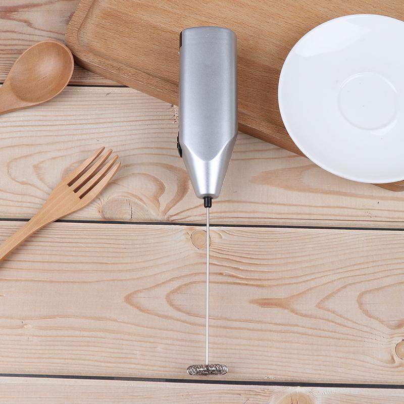 1шт ручной венчик для молока на батарейках пеногенератор электрический венчик венчик