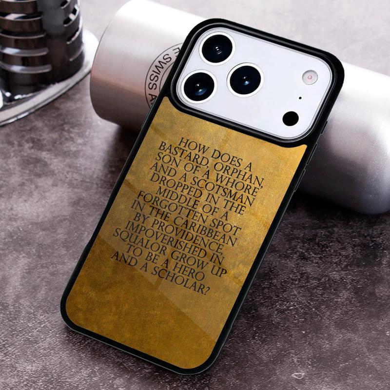 Чехол для телефона с текстами песен из мюзикла Гамильтон для iPhone 17 16 15 Pro Max Air 14 13 12 11 Plus Ударопрочный чехол