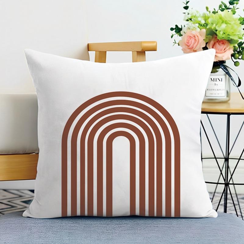 Morandi Simple Printed Decorative Pillowcase Bedroom Living Room Square Cushion Pillow Case