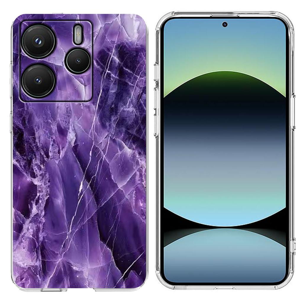 Для Xiaomi Redmi Note 14 4G (164,84мм) Чехол Печать Мраморный Узор Мягкий ТПУ Чехол для Телефона