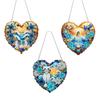 Flowers 5D DIY Diamond Painting Dots Pendant Rhinestone Diamond Art Pendants Diamond Painting Hanging Pendant for Wall Window