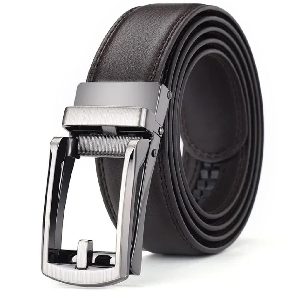 Men's Click Belt Business Luxury Designer Brand Genuine Leather Belts Jeans Automatic Adjustable Alloy Buckle Waist Straps Belts