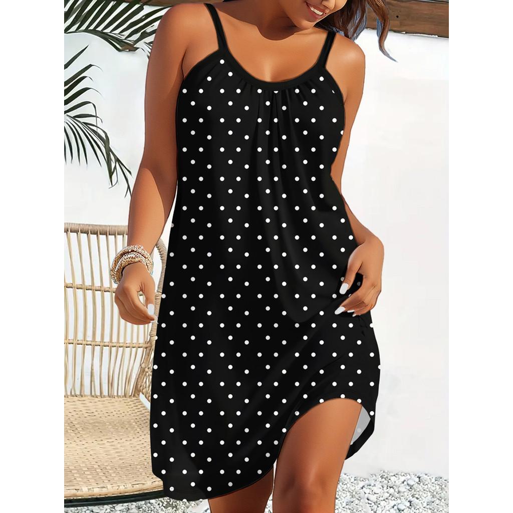 2025 Women's Summer Sleeveless Print Casual Dress Summer Dress for Holiday Women Clothing
