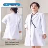 Женский зимний утепленный белый лабораторный халат врача