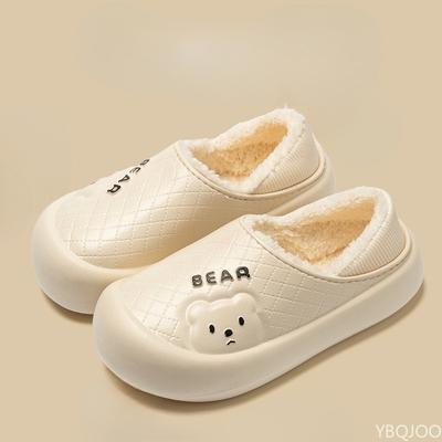 Модные женские зимние новые комнатные тапочки из хлопка, милые мультяшные теплые домашние тапочки, многофункциональные модные повседневные хлопковые тапочки