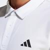 adidas Теннисная тканевая рубашка-поло с однотонным логотипом для мужчин, белая HR8729