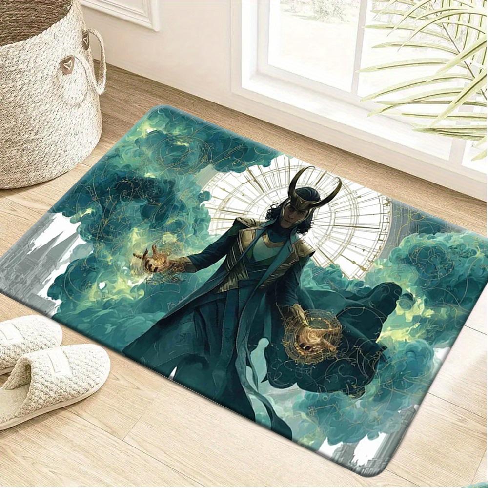 Bath Mat 1pc, Spider City Protector_1, MARVEL Flannel Rectangular Mat, Bathroom Non-Slip Entrance Mat, Fun Door Decoration Mat