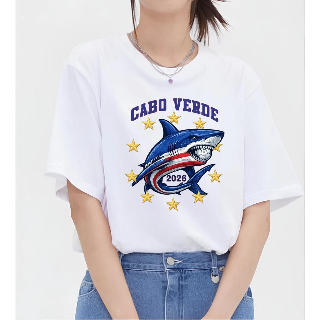 Cabo Verde Soccer Shark Graphic Tee 2026 Football Fan Unisex Shirt Cape Verde