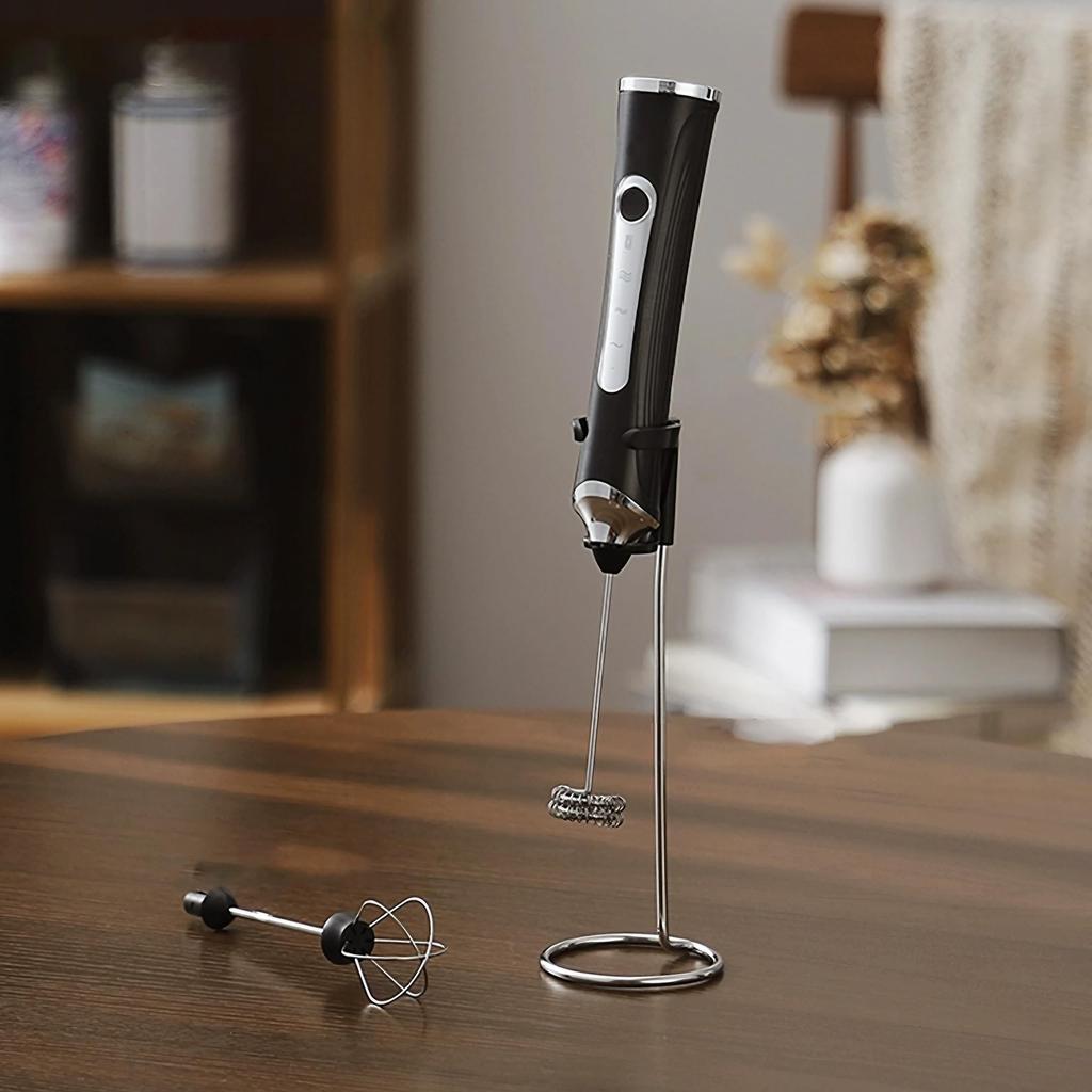 HUIUH 2025 Model Mini Electric Milk Frother, USB Charging, Dual-Use Frothing and Stirring Function [Copper Core Motor], Quiet, Long-Lasting, 3