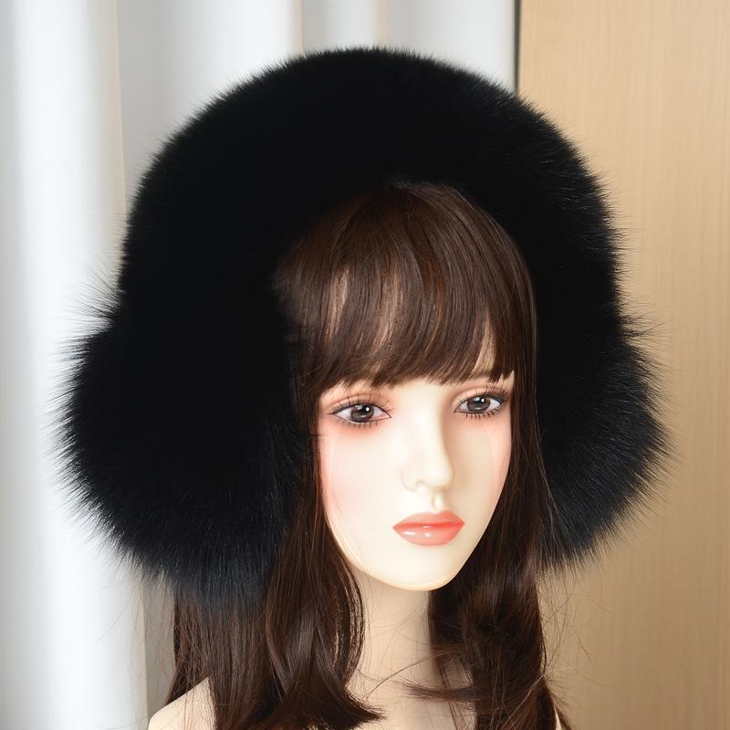 Women's Cute Fox Fur Earmuffs - Warm Winter Ear Warmers