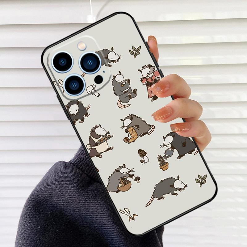 Чехол для телефона Cottagecore Opossums для iPhone 17 16 15 14 11 12 13 Pro Max Mini 15 16 Plus 16e 17Air Чехол Fundas