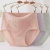 Comfortable High-Waist Cotton Briefs for Middle-Aged Women: Breathable, Leak-Proof, Large Size Underwear.