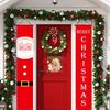 1pair Snowman Christmas Porch Sign Cloth Christmas Hanging Banner  Xmas Navidad Gift