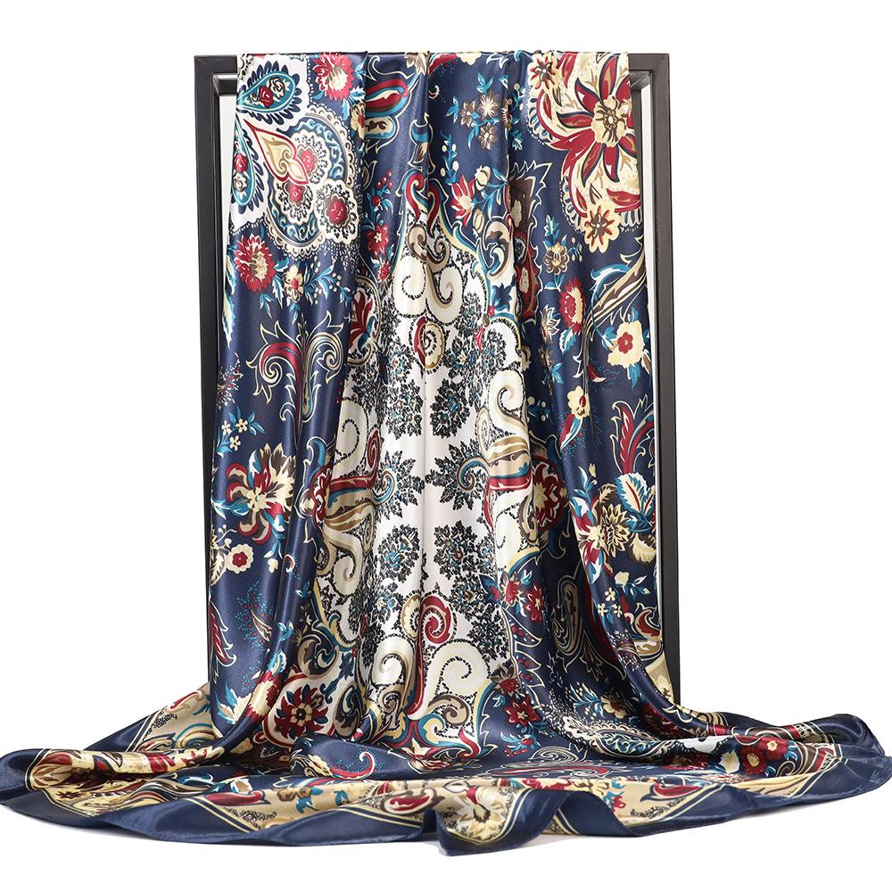 High-quality Luxurious Silk Scarves Headband Scarfs Neck Scarf For Women Chain Silk Scarf Women's Decorative Shawl