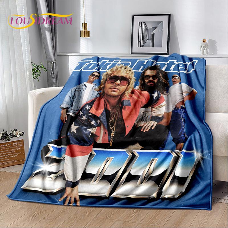 Одеяло Tokio Hotel Rock Band Bill Kaulitz, мягкое фланелевое одеяло для дома, спальни, кровати, дивана, пикника, офиса, пешего туризма, отдыха, сна