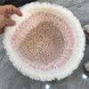 Plush knitted new autumn and winter striped thickened fisherman's hat children's ear protection cold personalized bucket hat tide