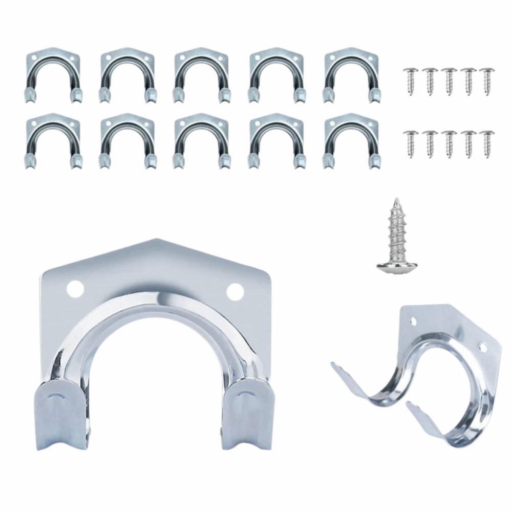 10Pcs Durable Tool Storage Hooks Easy Install Hose Storage Hook Garden Metal Hooks Shed Organizer