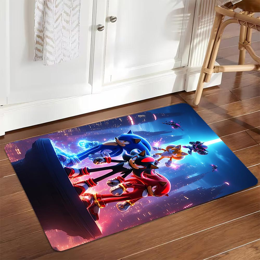 Sonic & Shadow: Speed Clash Decoration,Carpet,Living Room,Bedroom, Non-slip,Square rug