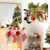4pcs Mantel Hanger for Garland Stocking Mantel Holders with 2 Hooks Aluminum Metal Fireplaces Hook for Xmas Decoration