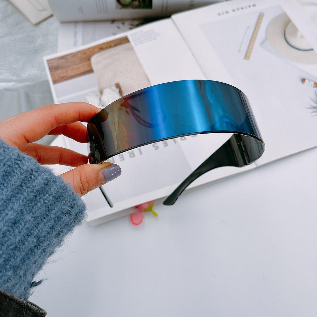 Солнцезащитные очки Futuristic Warrior: Модные интегрированные очки для вечеринок с персонализированной повязкой на голову